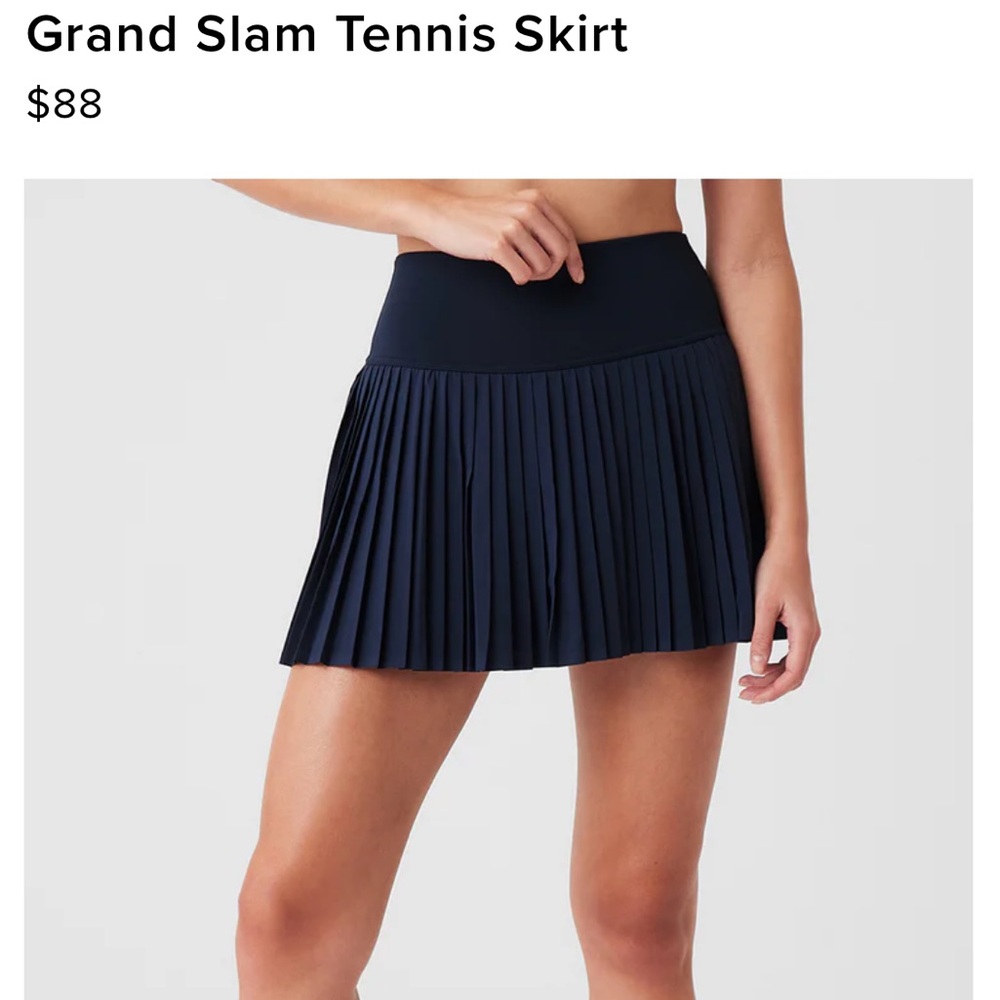 Alo Navy Blue Grand Slam Tennis Skirt